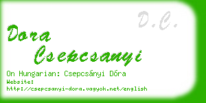 dora csepcsanyi business card